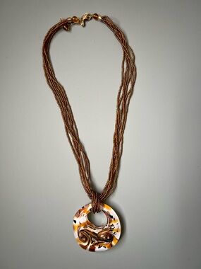 Murano Glass Pendant Necklace (Made in Italy)